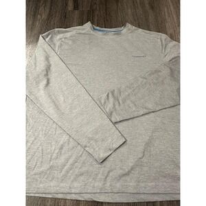 Fish Hippie Co Performance Casual Long Sleeve Shirt Mens Gray Size XL